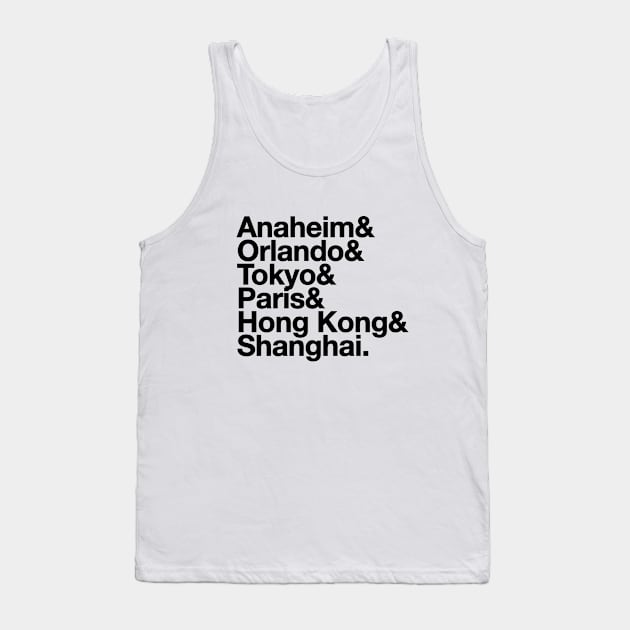 Disney Park Cities Ampersand (Black) Tank Top by Florida Project